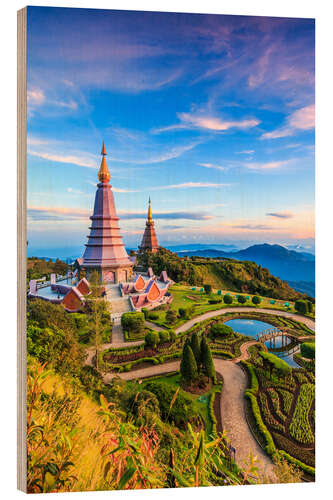 Wood print Pagoda, Doi Inthanon national park