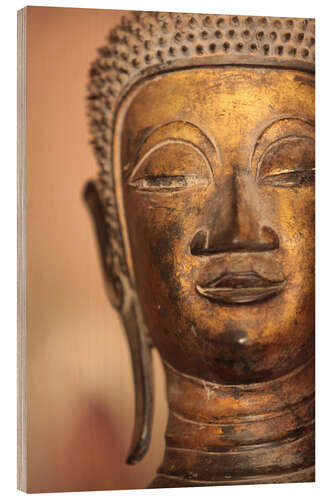 Holzbild Buddha Face