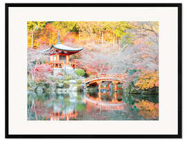 Stampa artistica con cornice Tempio Daigo-ji a Kyoto
