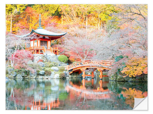 Selvklæbende plakat Daigoji-templet i Kyoto