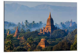 Aluminiumtavla Temples of Bagan at sunrise