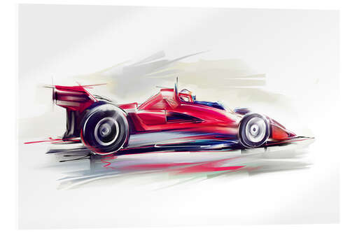 Acrylic print Red Race Car