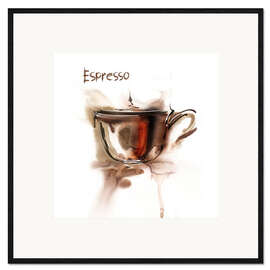Kehystetty taidepainatus A cup of espresso