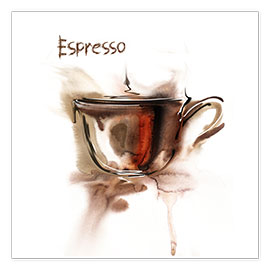 Póster  A cup of espresso