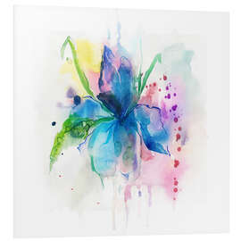 Foam board print Blue hibiscus