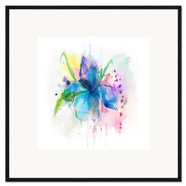 Framed art print Blue hibiscus