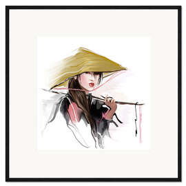 Impressão artística com moldura Asian fisherwoman
