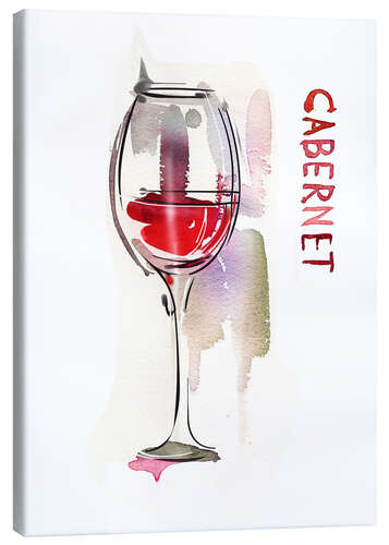 Tableau sur toile Un verre de cabernet