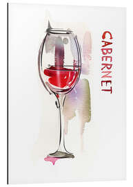 Magnettafel Ein Glas Cabernet