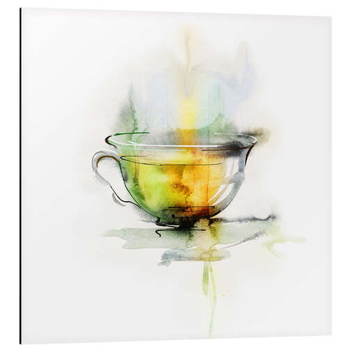 Aluminium print Hot chamomile tea