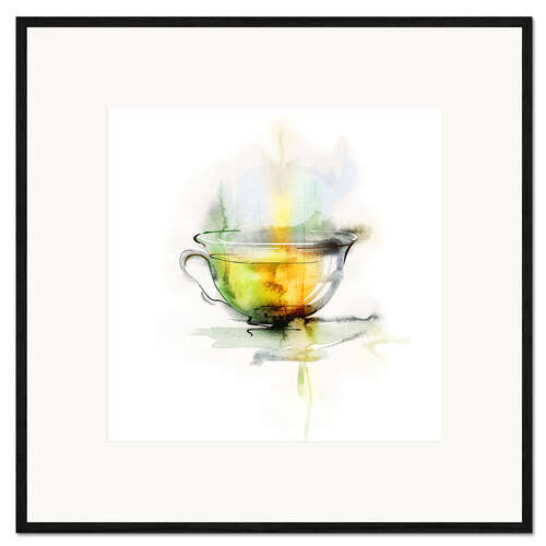 Kehystetty taidepainatus Hot chamomile tea