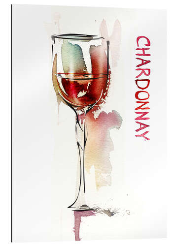 Gallery Print Ein Glas Chardonnay