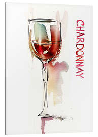 Magnettafel Ein Glas Chardonnay