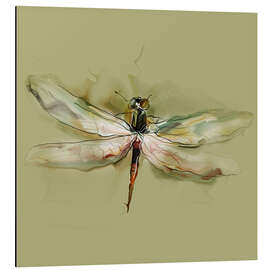 Magnettafel Libelle in Aquarell