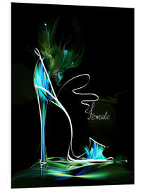 Foam board print Blacklight High Heel