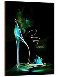 Puutaulu Blacklight High Heel