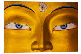 Aluminium print Eyes of Maitreya Buddha face