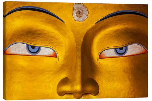 Canvas print Eyes of Maitreya Buddha face