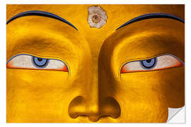 Selvklebende plakat Eyes of Maitreya Buddha face