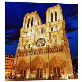 Foam board print Notre Dame at night