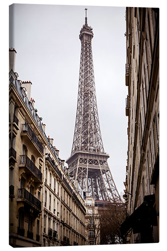 Canvas print Eiffel Tower on a rainy day, Paris