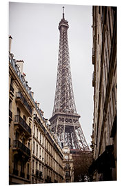 Foam board print Eiffel Tower on a rainy day, Paris