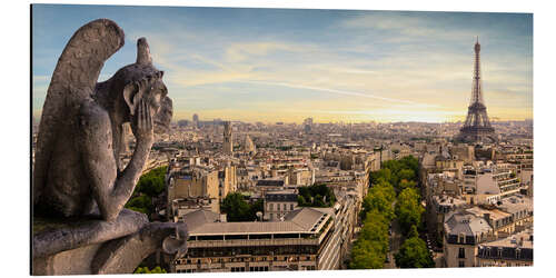 Alubild Blick über Paris von der Kathedrale Notre-Dame