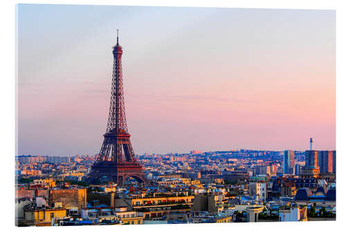 Acrylic print Eiffel Tower in the evening, Paris