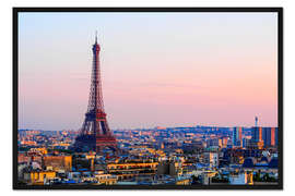 Gerahmter Kunstdruck Eiffelturm am Abend, Paris