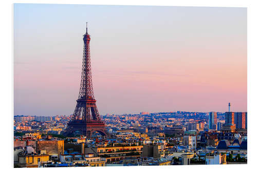 Foam board print Eiffel Tower in the evening, Paris