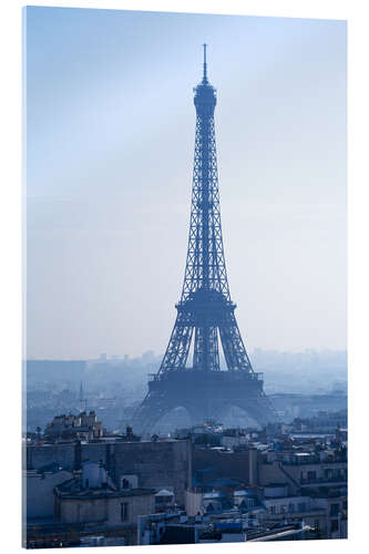 Acrylic print Eiffel Tower on blue spring morning