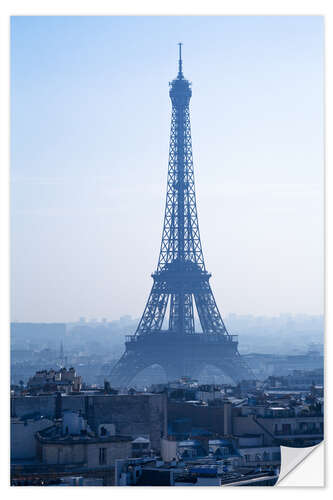 Vinilo para la pared Eiffel Tower on blue spring morning