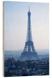 Puutaulu Eiffel Tower on blue spring morning