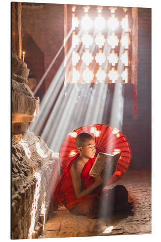 Alubild Junger Mönch in Bagan, Myanmar