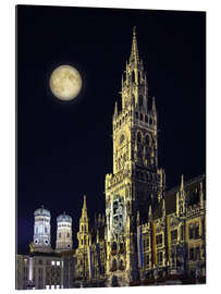 Gallery print Night scene from Munich Town Hall