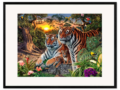 Plakat artystyczny premium w ramie Hidden Tiger