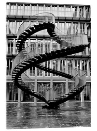 Acrylglasbild Endlose Stahltreppe in München