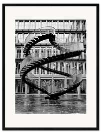 Impresión de arte enmarcada Escaleras de acero en Múnich