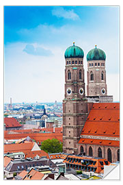 Naklejka na ścianę Towers of Frauenkirche in Munich