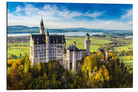 Alubild Schloss Neuschwanstein im Sommer