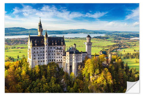 Wall sticker Neuschwanstein castle in summer