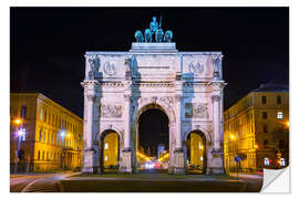 Selvklebende plakat Triumphal arch (Siegestor) in Munich