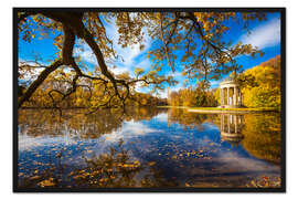Gerahmter Kunstdruck Park von Schloss Nymphenburg