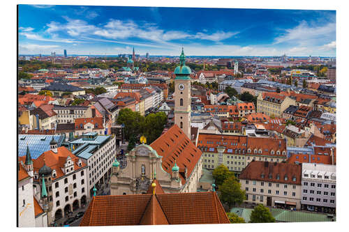 Tableau en aluminium Aerial view of Munich