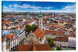 Canvas-taulu  Aerial view of Munich