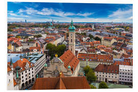 Foam board print Aerial view of Munich