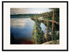 Gerahmter Kunstdruck Landschaft in Ruovesi