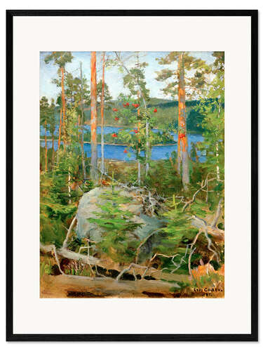 Framed art print Landscape at Lake Jamajärvi