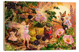 Quadro de madeira Autumn Fairies