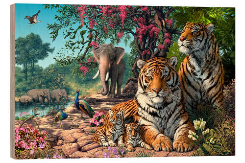Hout print Tiger Sanctuary